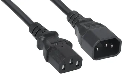 Кабель питания Cabeus PC-189-VDE-1.0-3M, C13-C14, 3м