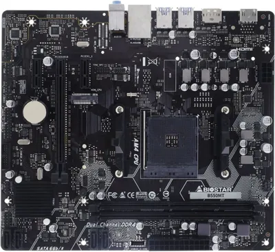 Материнская плата Biostar B550MT, AM4, AMD B550, 2×DDR4, microATX