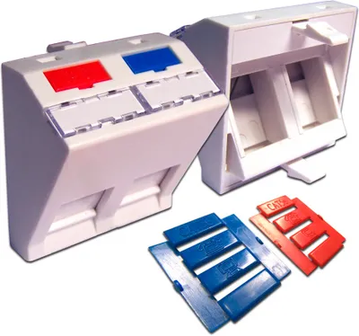 Вставка Lanmaster LAN-SIP-24A-WH, 2×keystone 45×45 мм, белая