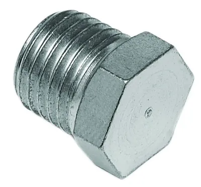 Заглушка Elitech 0704.021800, наружная резьба 1/4", до 20 бар, сталь, никелированная
