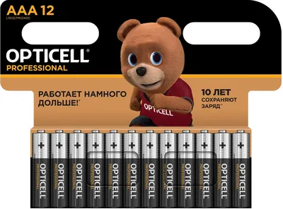 Батарея OPTICELL 6052006, LR03 AAA, 1.5В, 12шт