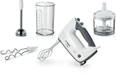 Миксер ручной Bosch MFQ37480, 750 Вт, белый/серый