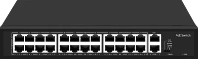 Коммутатор Falcon Eye 00-00330355, неуправляемый, 24×100M PoE, 2×1GbE