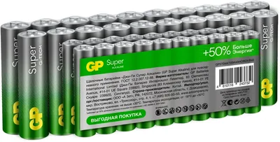 Батарея GP Super Alkaline 15A/24AA21-2CRSWC40, AA/AAA, щелочная, 1.5 В, 40 шт