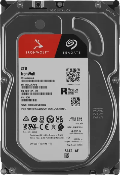 Жесткий диск Seagate ST2000VN003, 2TB, 3.5", SATA 6Gb/s, 5400rpm