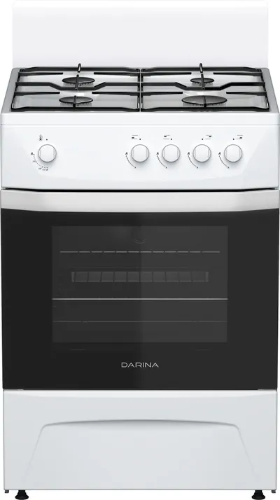 Плита газовая Darina C 1001 W, 4 конфорки, духовка 50 л, 60×85×60 см