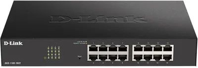 Коммутатор D-Link DGS-1100-16V2/A2A, L2, 16×1GbE