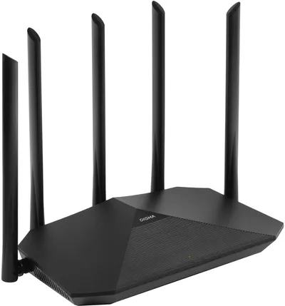 Роутер Digma DWR-AX1501, AX1500, 2.4/5 ГГц, 4×1GbE