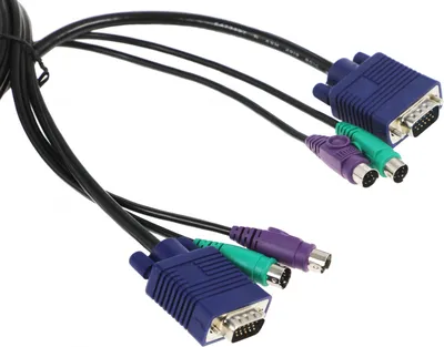 Кабель KVM D-Link DKVM-CB/A4A, VGA+PS/2, 1.8м