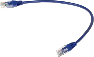 Патч-корд LANMASTER TWT-45-45-0.3-BL, UTP кат.5E, 2×RJ-45, 0,3 м, синий