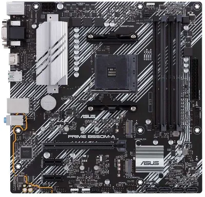 Материнская плата ASUS PRIME B550M-A, AM4, mATX, DDR4, 4×SATA, 2×M.2