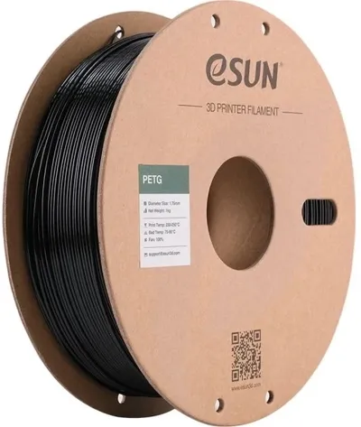 Пластик для 3D-печати ESUN PETG175B1P1, PETG, 1.75 мм, 1 кг, черный