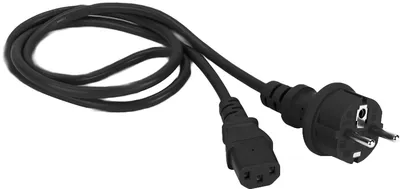 Кабель питания Lanmaster LAN-PP13/SH-1.0-BK, C13→Schuko, 1м, 10А, чёрный