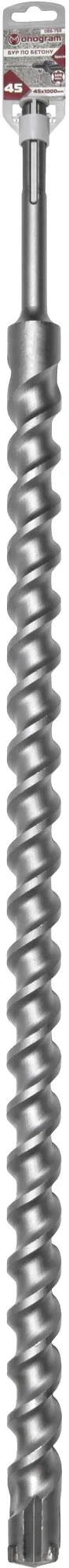 Бур Monogram 088-758 SDS Max, 45×1000 мм, для бетона, кирпича, камня