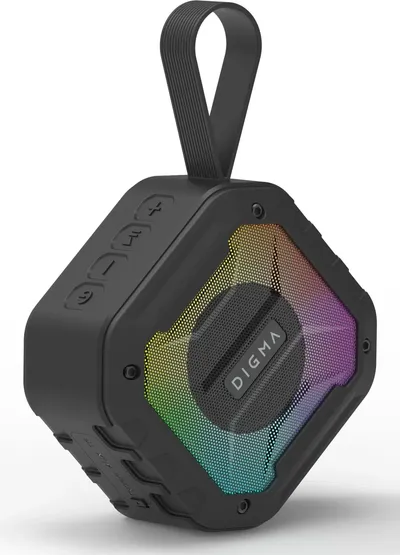 Колонка Digma D-PS1501 (DPS1501), 10 Вт, Bluetooth 5.4, 1500 мА·ч, чёрная