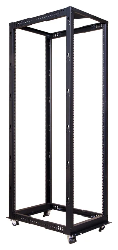Стойка двухрамная LANMASTER TWT-RACK2-42U-ADJ, 42U, глубина 560-1020 мм, чёрный