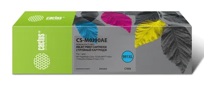 Картридж Cactus CS-M0J90AE, голубой, 250мл, для HP