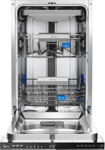Посудомоечная машина Midea MID45S485I, встраиваемая, узкая, 44.8см, 10 комплектов