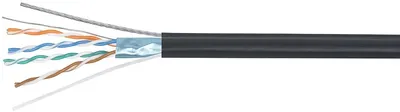 Кабель витая пара Cabeus FTP-4P-Cat.5e-SOLID-ST-OUT, F/UTP, Cat.5e, внешний, с тросом, 305м