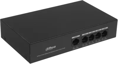 Коммутатор DAHUA DH-PFS3005-4ET-36, неуправляемый, 4×100M PoE, 36 Вт