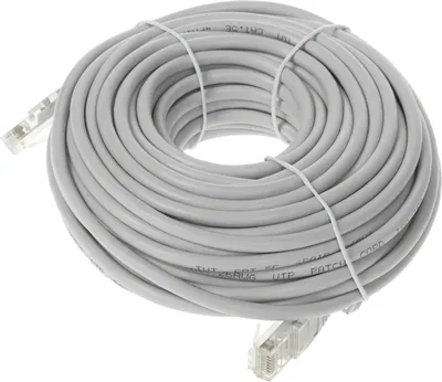Патч-корд LANMASTER TWT-45-45-15-GY, UTP кат.5E, RJ-45–RJ-45, 15 м, серый