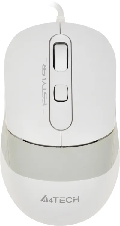 Мышь A4Tech FM10 WHITE, проводная, оптическая, 1000dpi, USB