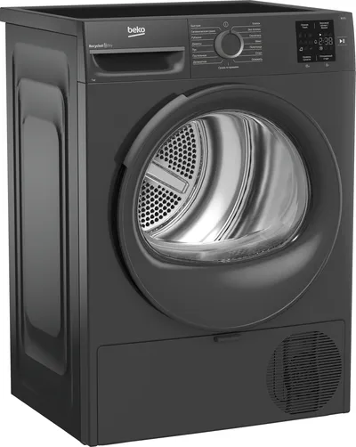 Сушильная машина Beko BM3T37220A, 7 кг, тепловой насос, 15 программ, чёрный