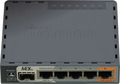 Маршрутизатор MikroTik RB760iGS, 5×GbE, SFP, PoE-out