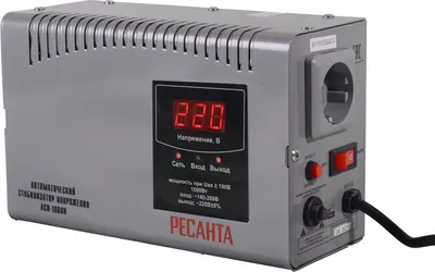 Стабилизатор напряжения РЕСАНТА АСН-1000 Н, однофазный, 1 кВт, релейный
