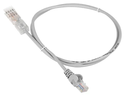 Кабель Lanmaster LAN-45-P2-2m, RJ45/110, кат.3, 2 пары, 2 м, серый