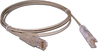 Патч-корд телефонный Lanmaster LAN-45-P1-3m, RJ45/110, 3м, серый