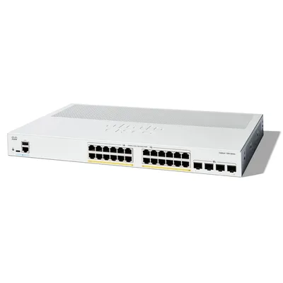 Коммутатор Cisco Catalyst C1300-24P-4X, 24×1GbE PoE+ 195 Вт, 4×SFP+ 10G, L3, управляемый