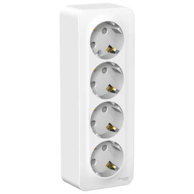 Розетка SE Systeme Electric BLNRA011411, 16А, 250В, с защ. шторками, белый