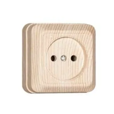 Розетка Universal 5560896, Олимп, 1-м, 16А, без заземления, сосна