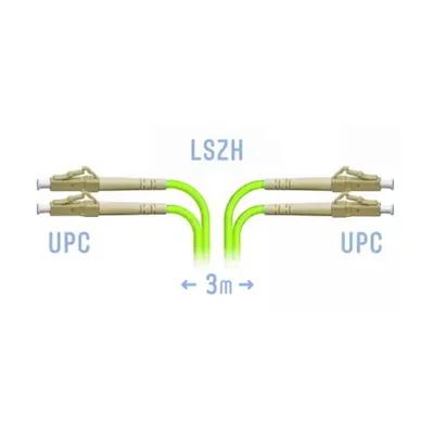 Патч-корд оптический SNR SNR-PC-LC/UPC-MM5-DPX-3m (2,0), LC/UPC-LC/UPC, 3м