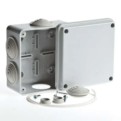 Коробка распределительная Ruvinil 67050, 100×100×50 мм, IP55, 6 вводов