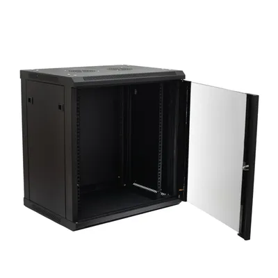 Шкаф телекоммуникационный SNR SNR-TWC-12-SF-R-B, 12U, 600×450мм, черный, стекло