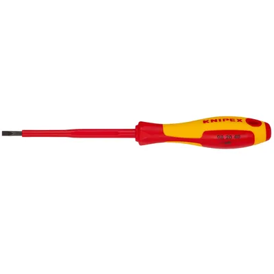 Отвертка Knipex KN-982040 шлицевая SL4,0×0,8, VDE, лезвие 100 мм, 202 мм