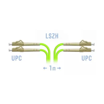 Патч-корд оптический SNR SNR-PC-LC/UPC-MM5-DPX-1m (2,0), LC/UPC-LC/UPC, Duplex, MM OM5, 1м