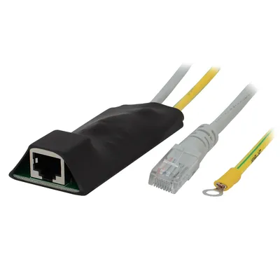 Устройство защиты от импульсных перенапряжений SNR-SPNet-HE2101-IP10, Ethernet 10/100/1000, PoE af/at/bt, 40 кА