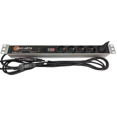 Блок розеток с АВР BONCH-ATS/PDU 8A-5S-Am-C14/C14, 8 А, 5 розеток