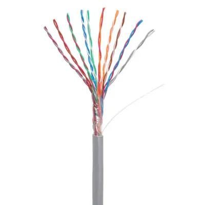 Кабель NETLAN EC-UU010-5-PVC-GY-3, U/UTP, Кат.5, 10 пар, 305 м