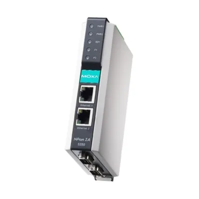 Преобразователь MOXA NPort IA-5250-T, 2×RS-232/422/485, 2×10/100BaseTX