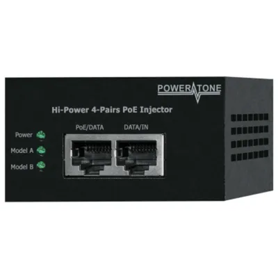 Инжектор POWERTONE PI-600-1, High PoE, 1 порт, 60 Вт, 802.3bt