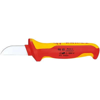 Нож кабельный KNIPEX KN-9852, VDE 1000 В, 190 мм, лезвие 50 мм