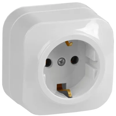 Розетка IEK GLORY ERH11-K01-16, 1-местная, открытой установки, 16 А, с заземлением