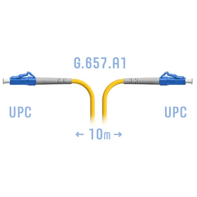 Патч-корд оптический SNR SNR-PC-LC/UPC-A-10m, SM G.657.A1, LC/UPC-LC/UPC, Simplex, 10 м