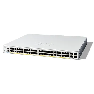 Коммутатор Cisco Catalyst C1300-48FP-4X, 48×1GbE PoE+ 740 Вт, 4×SFP+ 10G, L3