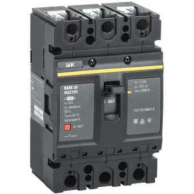Автоматический выключатель IEK SVA30-3-0200-02 ВА88-35 MASTER, 3P, 200 А, 35 кА