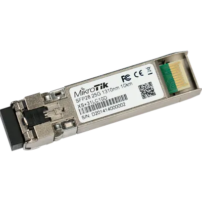 Трансивер MikroTik XS+31LC10D, SFP/SFP+/SFP28, 1/10/25G, SM, 10 км, 1310 нм